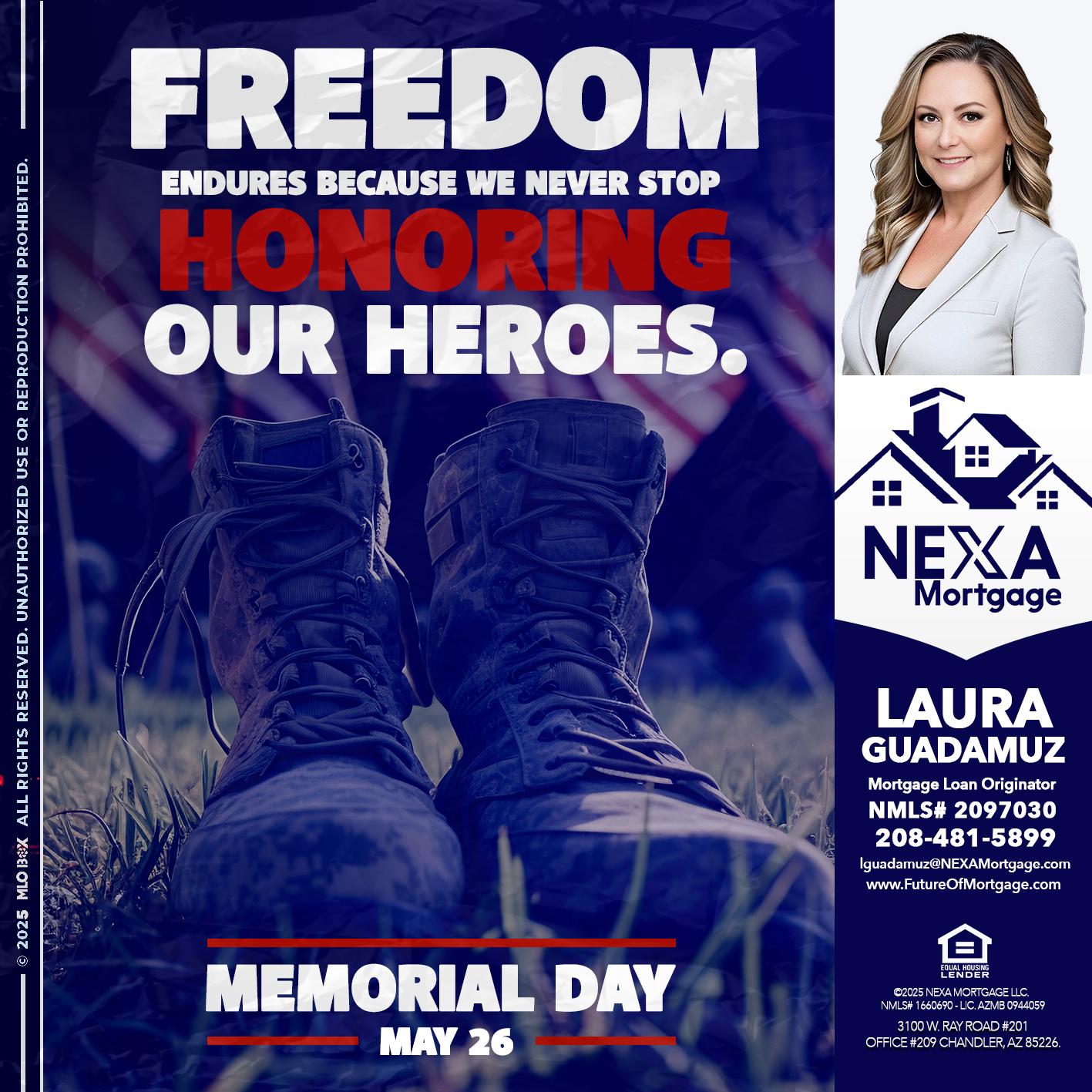 Memorial Day - Laura Guadamuz -Mortgage Loan Originator