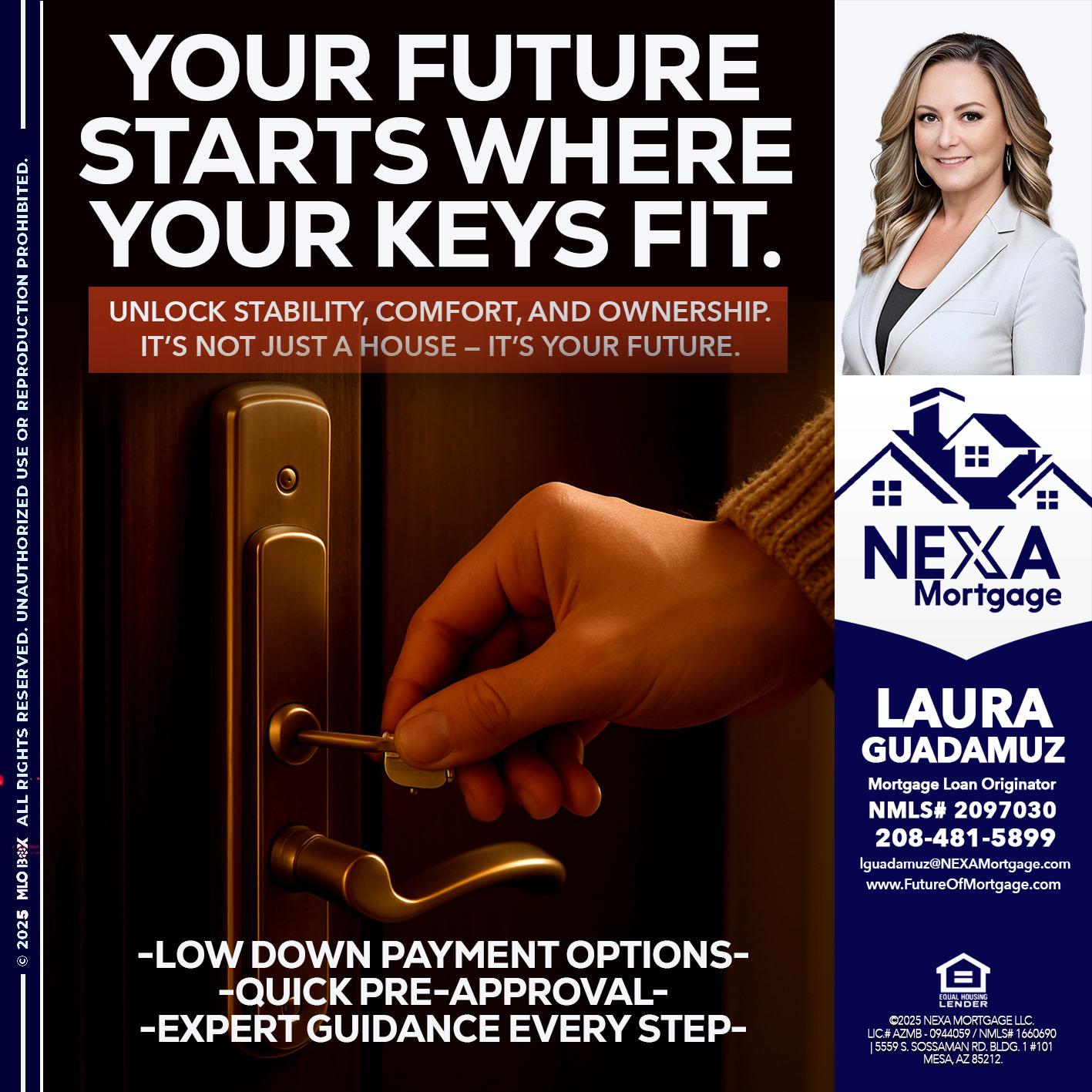YOUR FUTURE - Laura Guadamuz -Mortgage Loan Originator