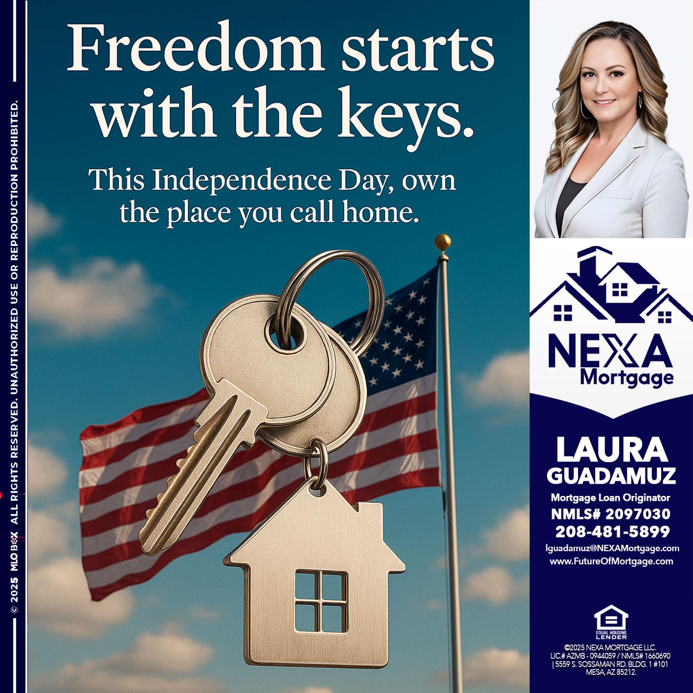 FREEDOM STARTS - Laura Guadamuz -Mortgage Loan Originator