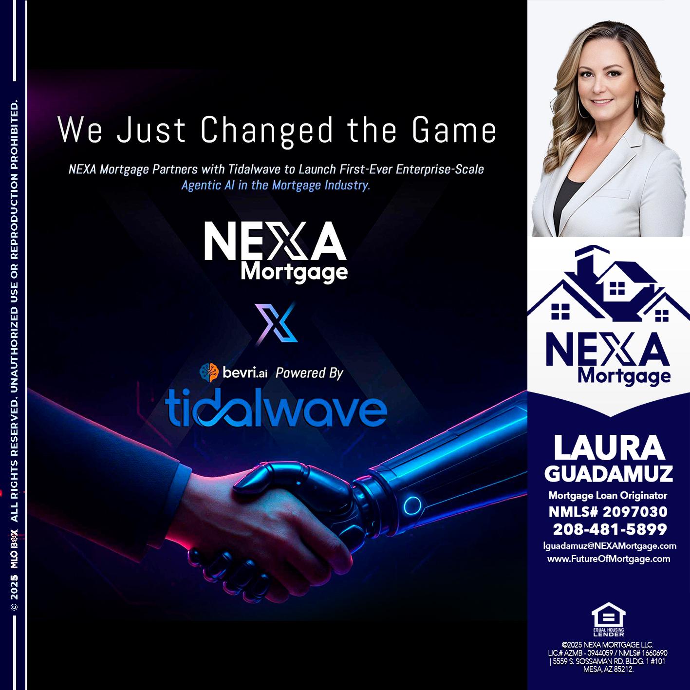 we just change - Laura Guadamuz -Mortgage Loan Originator