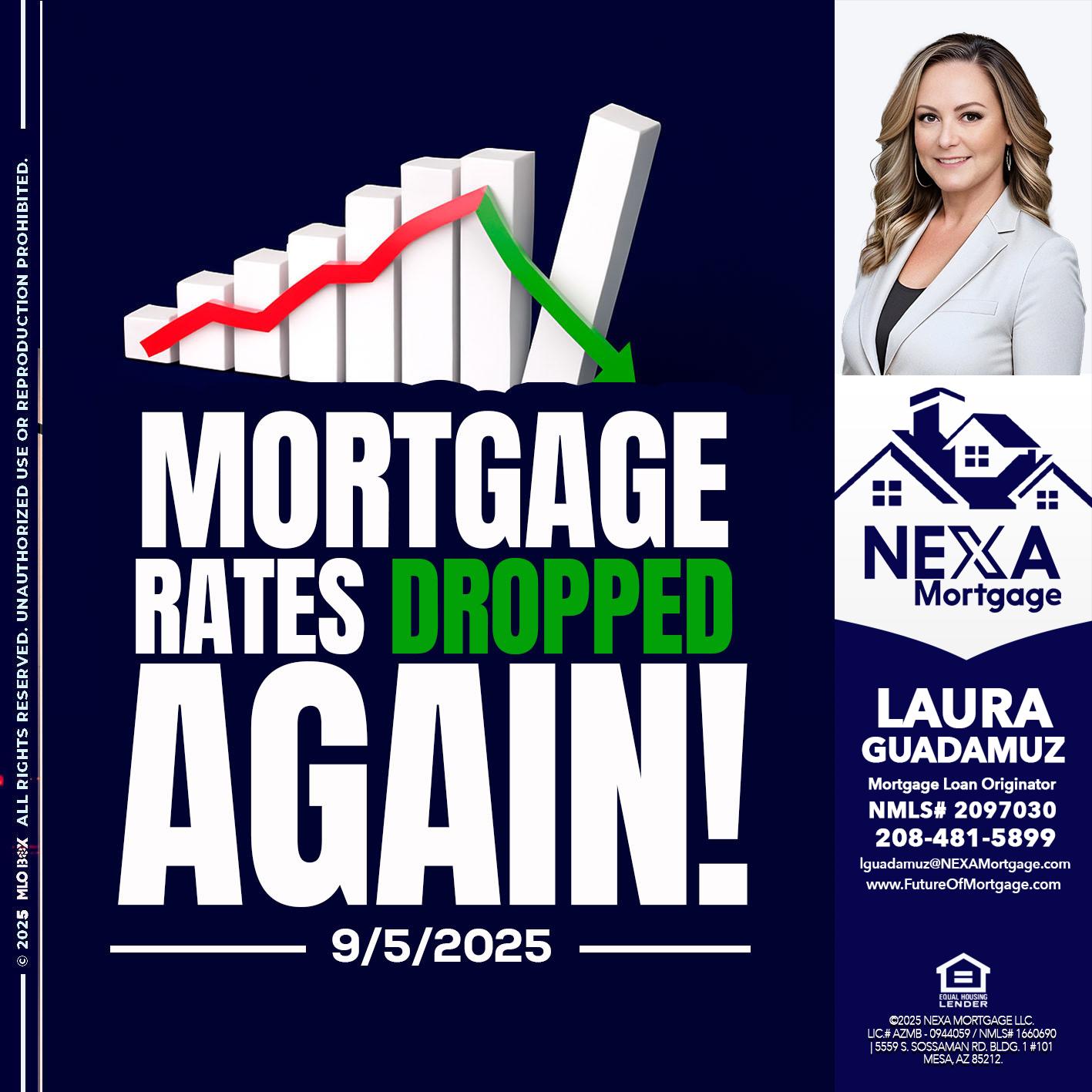 RATES DROP - Laura Guadamuz -Mortgage Loan Originator