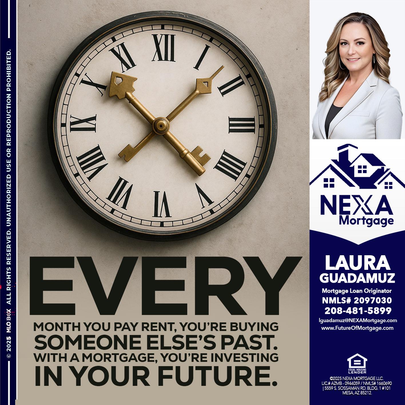 EVERY MONTH - Laura Guadamuz -Mortgage Loan Originator