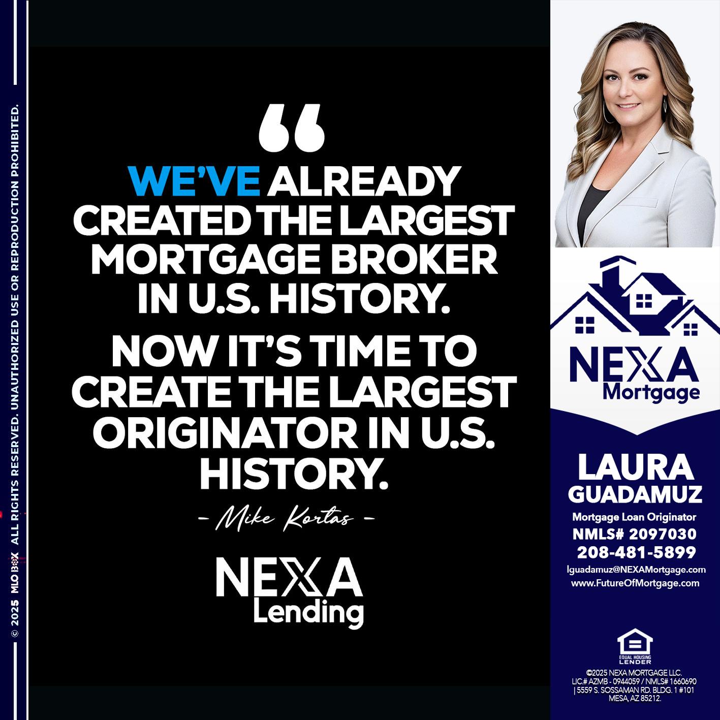 MIKE KORTAS - Laura Guadamuz -Mortgage Loan Originator